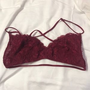 Free People burgundy/wine bralette